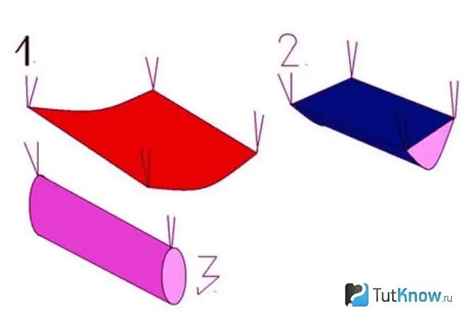 Diagram bentuk tempat tidur gantung untuk tikus