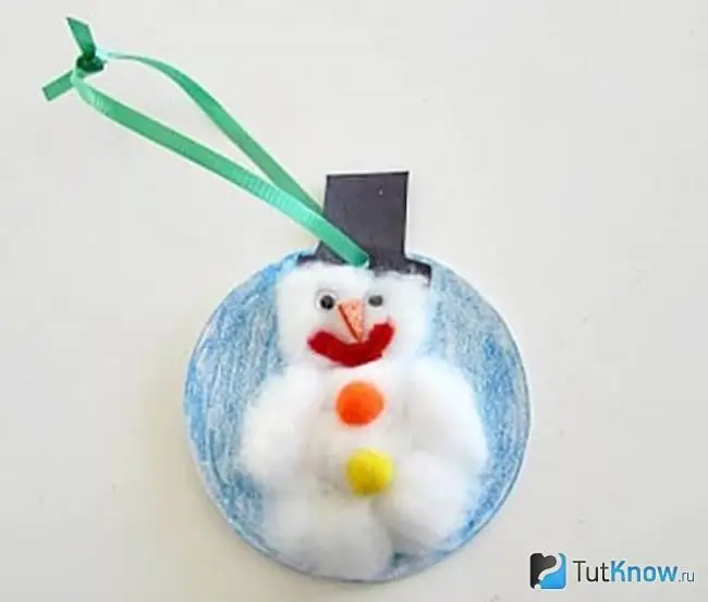 Cotton wool snowman