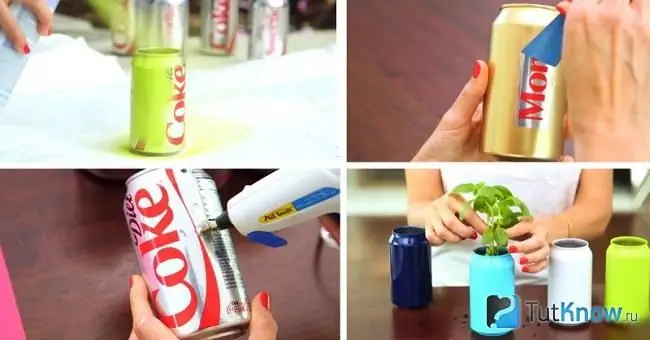 DIY çiçək qabları