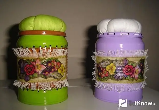 Decorated Tin Cans