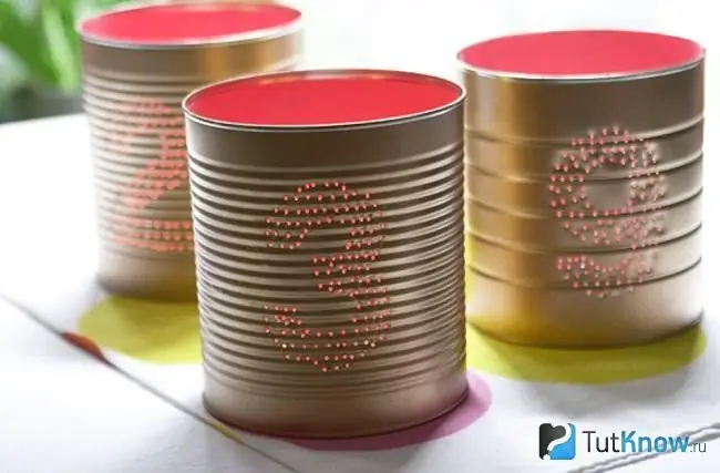 DIY tin can lamps