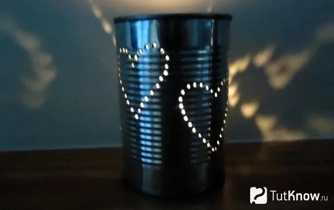 Tin can lamp