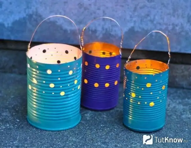 DIY tin can lamps