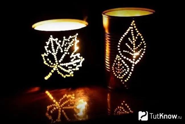 DIY tin can lamps