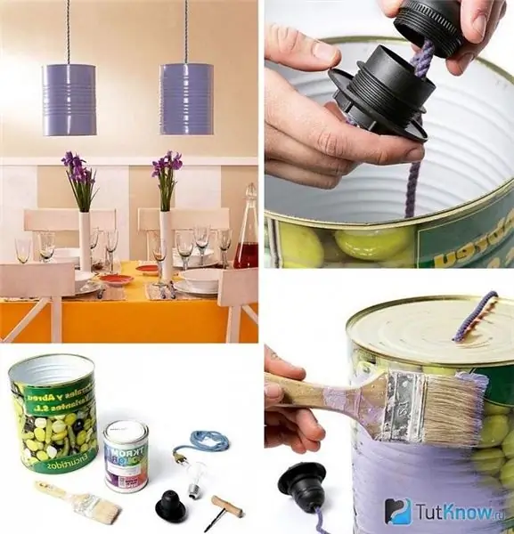 Tin can lamps