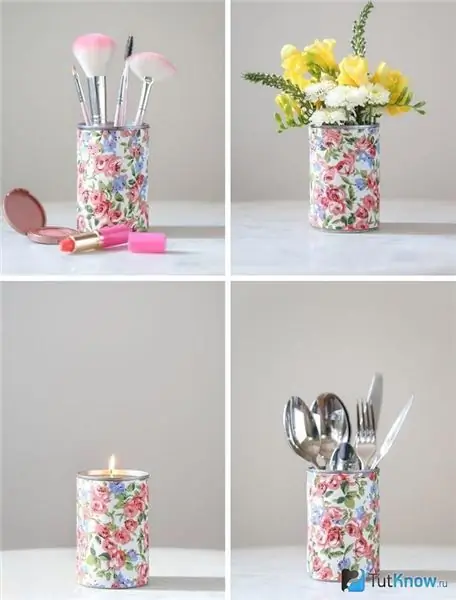 DIY flower cans pots