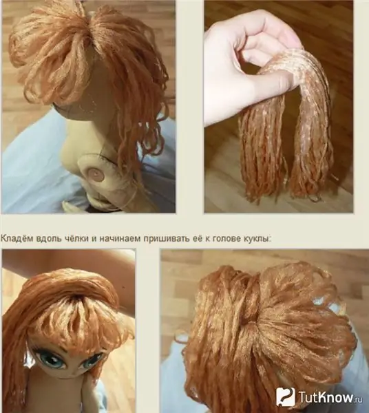 Cheveux de poupée en fil