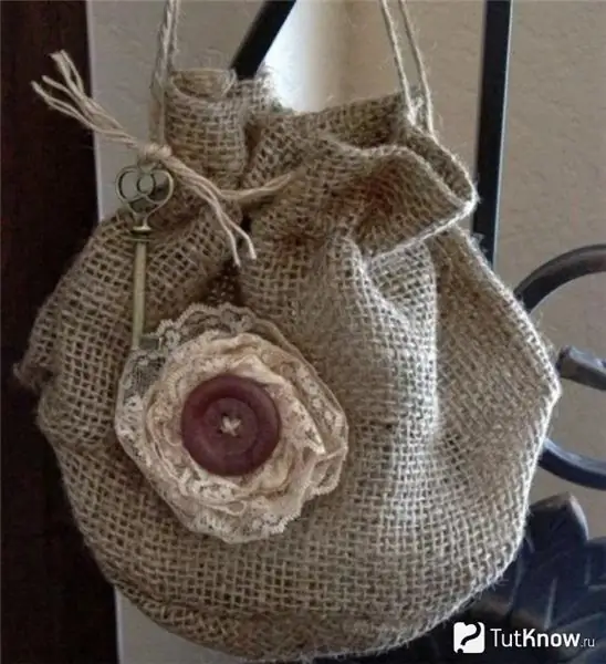 DIY burlap bag