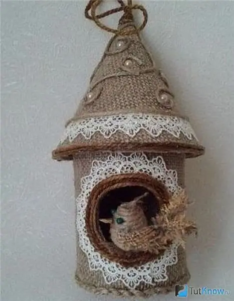 DIY burlap house