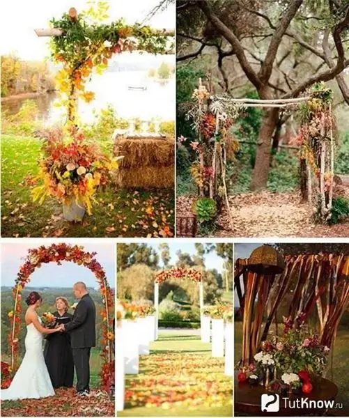 Fare un arco per un matrimonio autunnale