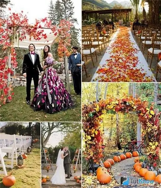 Fare un arco per un matrimonio autunnale