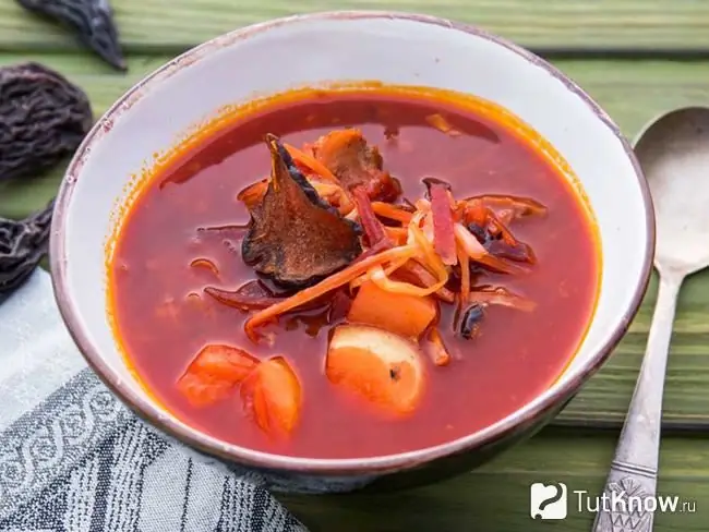 Borsch magro con fagioli