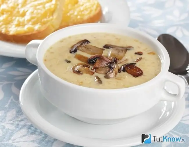 Zuppa di formaggio con funghi tutti i giorni