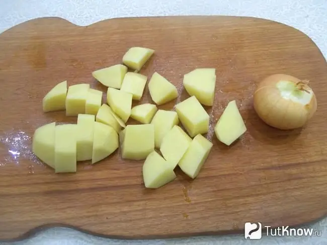 Diced potatoes