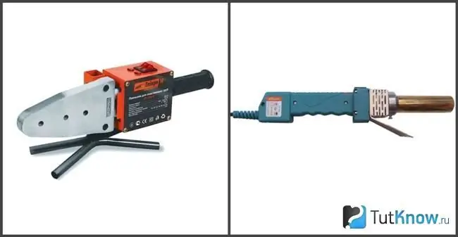 Types of soldering irons for polypropylene pipes