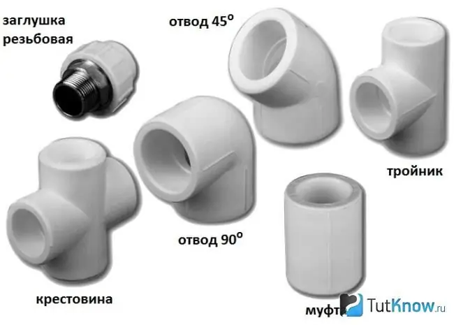 Accessories for polypropylene pipes