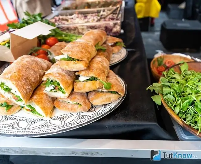 Panini med ruccola och mozzarella