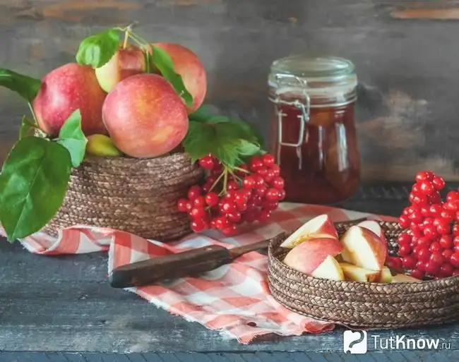 Viburnum and apple jam