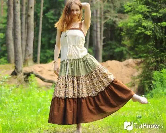 Patchwork ամառային sundress