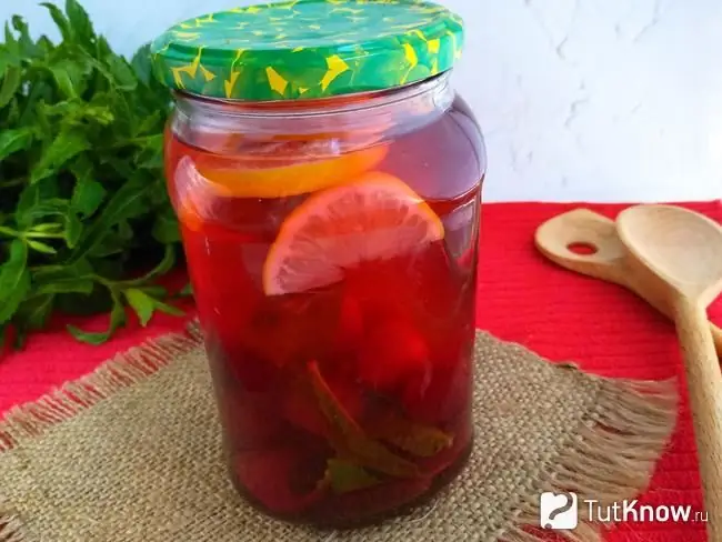 Kompot ceri dengan lemon