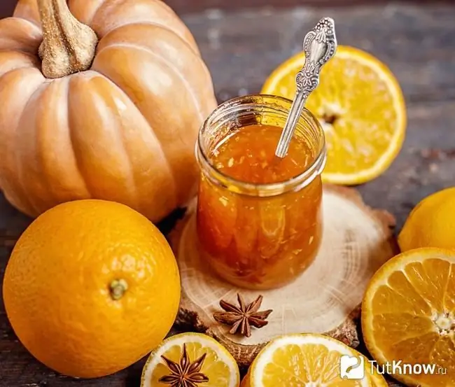 Pumpkin jam with citrus