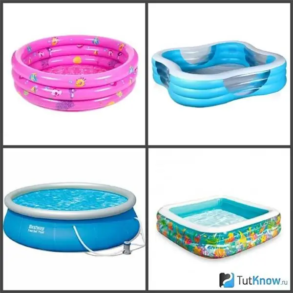 Sizes of inflatable pools