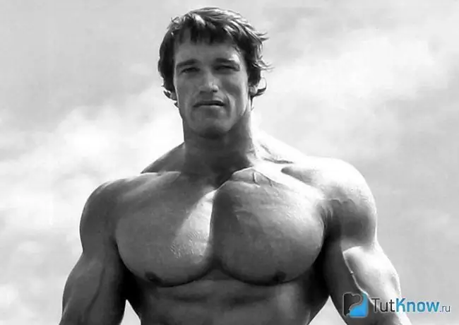 The physique of a young Arnold Schwarzenegger