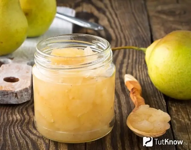 Homemade pear jam