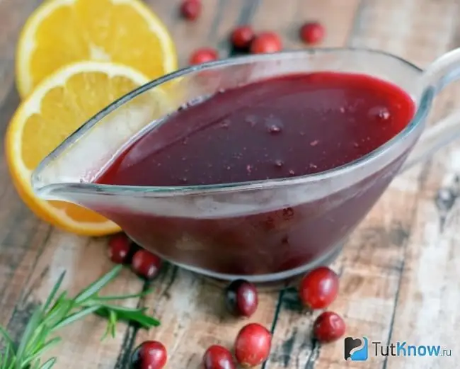 Sirap Cranberry untuk musim sejuk