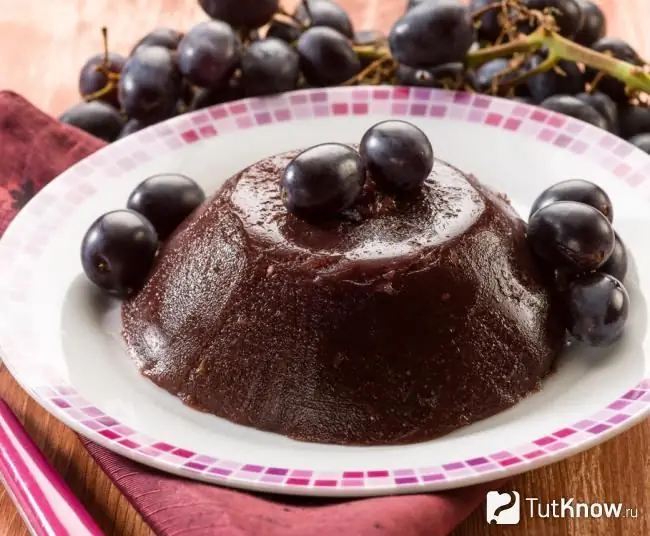 Qış üçün üzümdən jelly