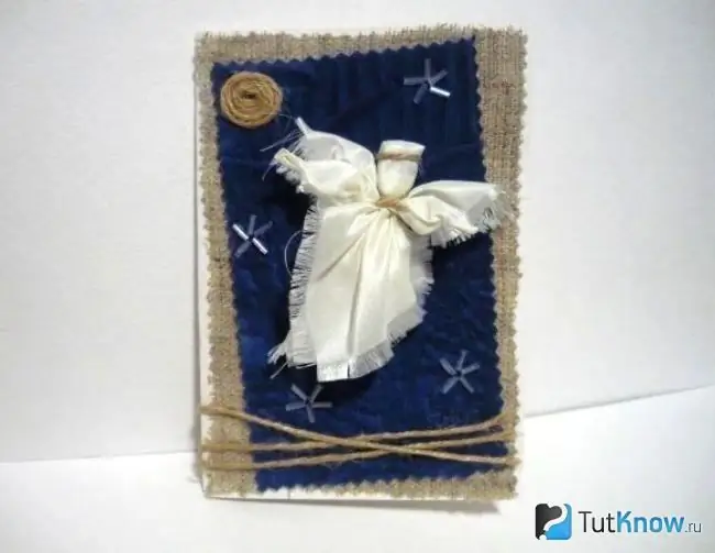 Greeting card for Christmas Angel in the sky