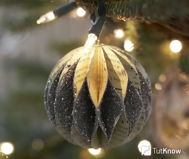 Christmas ball made of paper