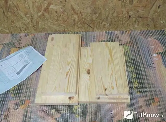 Wooden planks to create a squirrel feeder