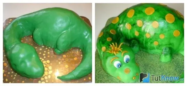 Palamuti ng cake ng dinosaur