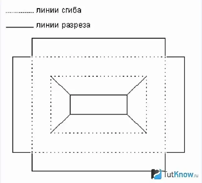 Kartoninio rėmo brėžinys