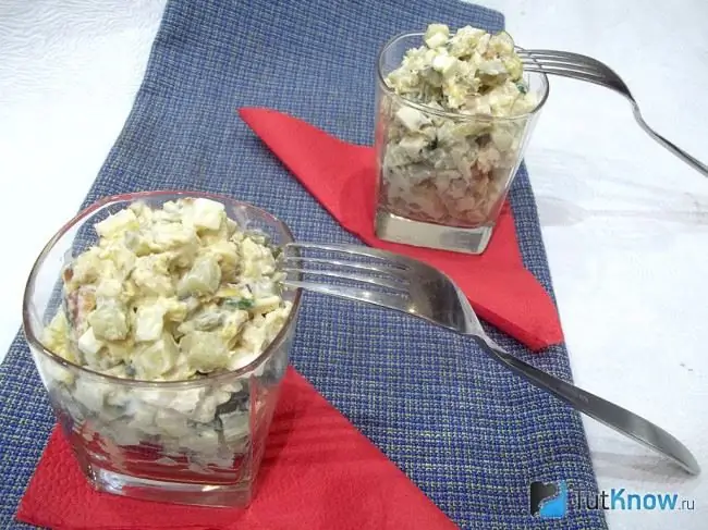 Ready chicken and egg salad