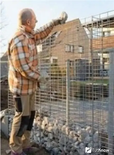 Tanca de gabions de bricolatge