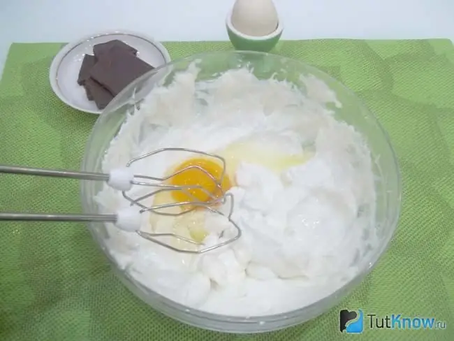 Eggs added to the curd