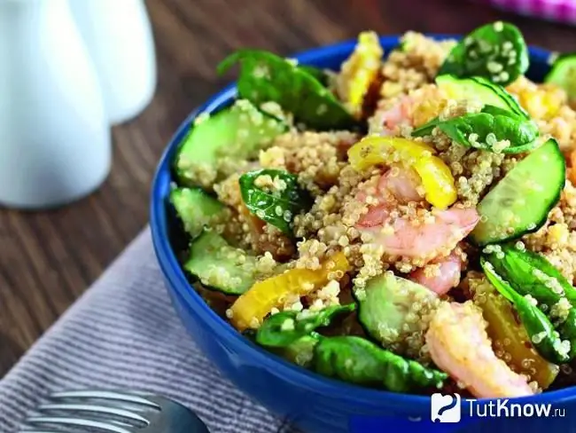 Quinoa, corn and avocado salad