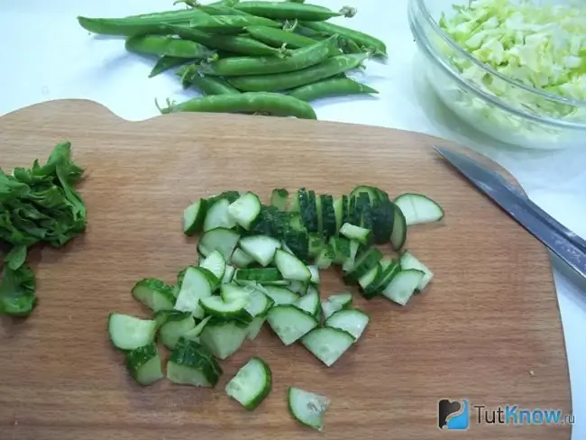 Cucumbers are sliced