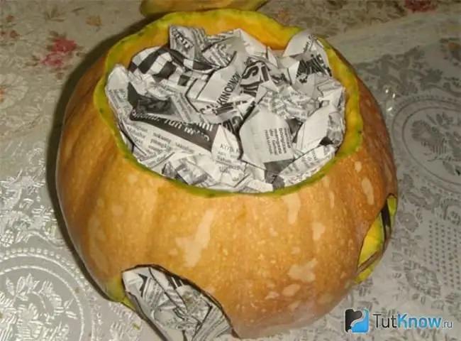 Llenar la calabaza en blanco