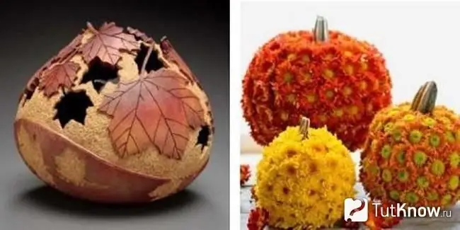 Manualidades de calabaza con flores