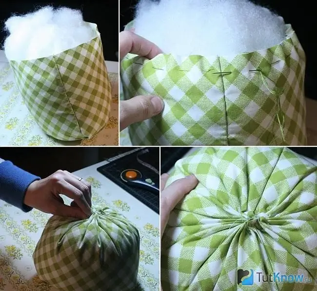 Coser la bolsa con relleno