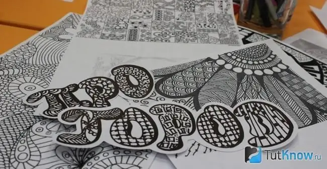 Zentangle yazı