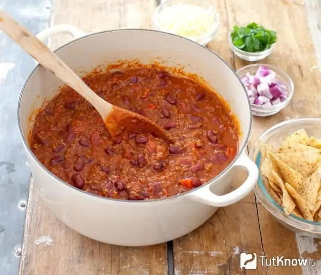 Ruokalaji amerikkalainen chili