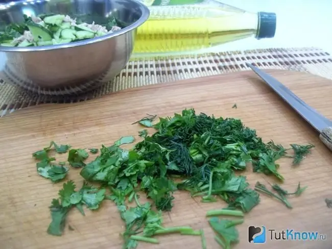 Las verduras están picadas