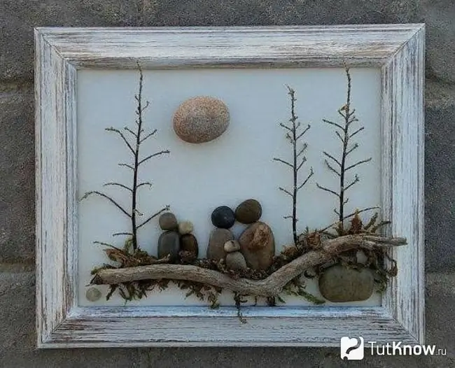 Picture of stones in a frame