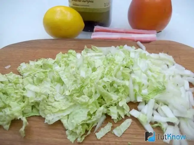 Shredded cabbage