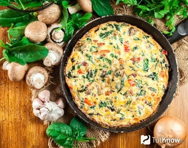 Frittata nrog nceb