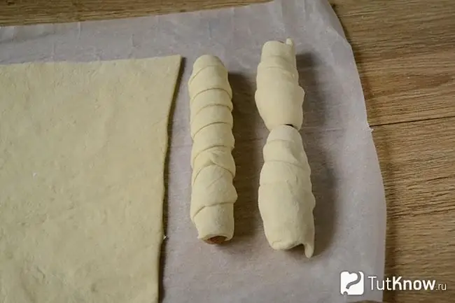 Sausages in dough